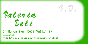 valeria deli business card